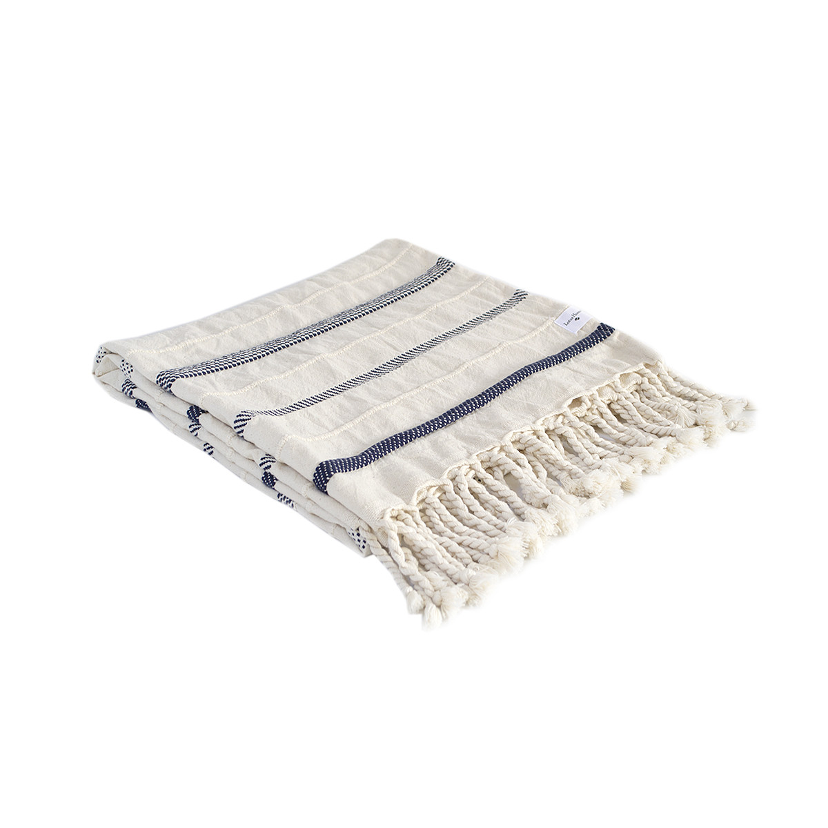 Плед Lotus Home - Benalla natural navy 130*170, фото 1