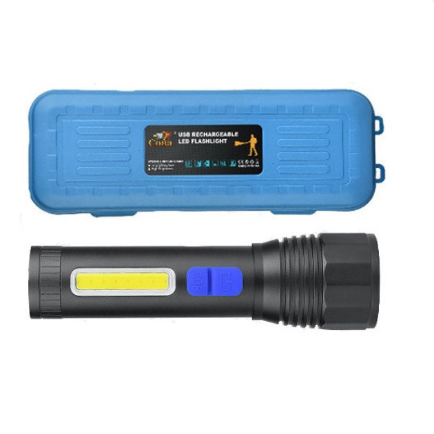 Ліхтар ручний акумуляторний CB-C11-P50-COB, Ліхтарик світлодіодний ручний акумуляторний портативний, фото 1