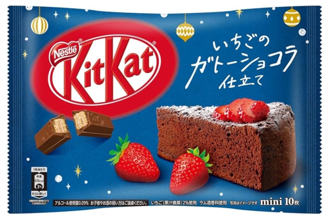 Упаковка шоколадних батончиків Nestle KitKat Mini Wafer Chocolate Strawberry Gateau 10шт 116 г