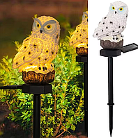 Декоративний ліхтар на сонячній батареї Сова. Для саду декоративний світильник ліхтарик solar вуличний