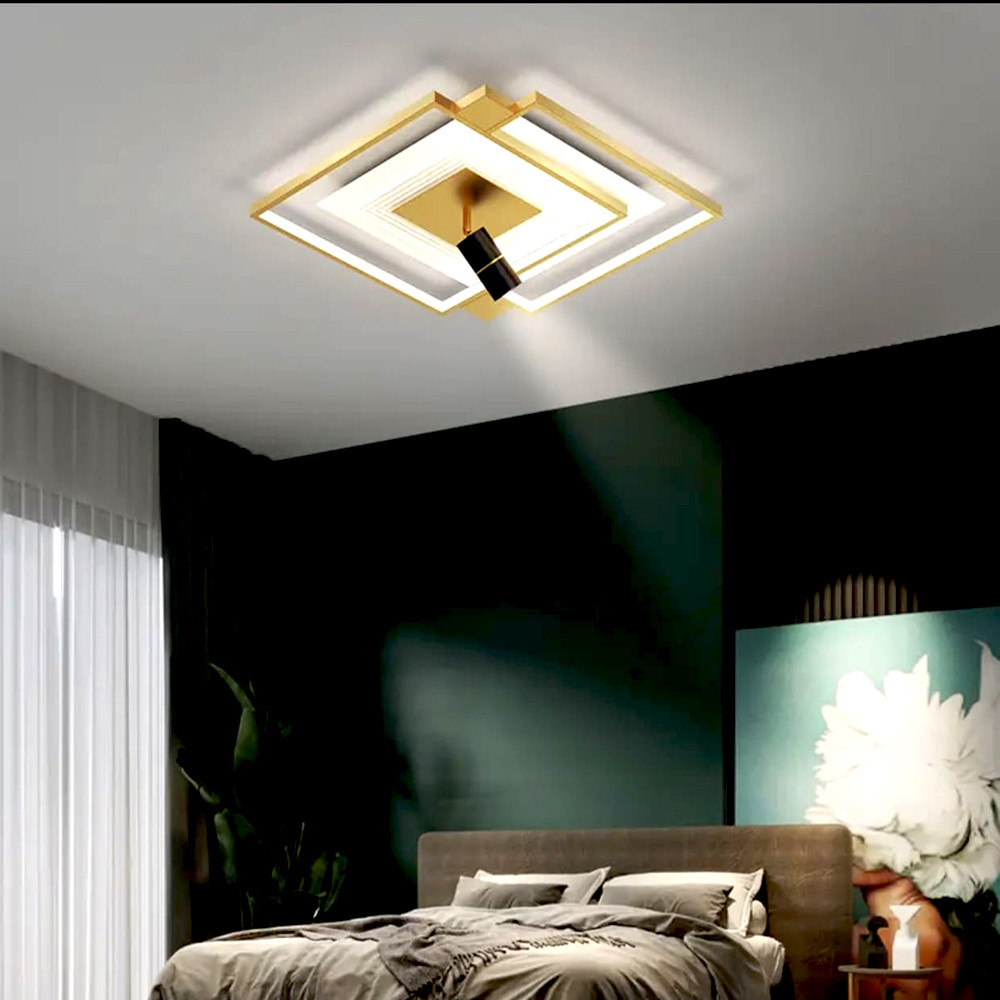 Дизайнерська квадратна LED люстра для стелі 310/500*500, освітлення приміщень до 18 м²
