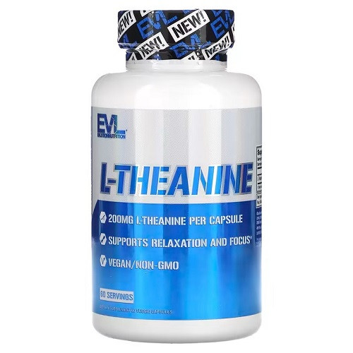 Амінокислоти EVLution Nutrition L-Theanine 200 mg (60 капсул.), фото 1