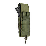 Одинарний закритий підсумок з клапаном під магазин АК/АR/РПК-74. Олива., фото 2