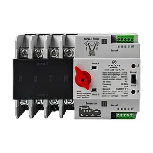 Автоматичний перемикач АВР під DIN-рейку Kraft KRF-ATS125A/4p 4 полюси