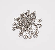 Намистини скляні Finding Граненка рондель Сірий 2 мм