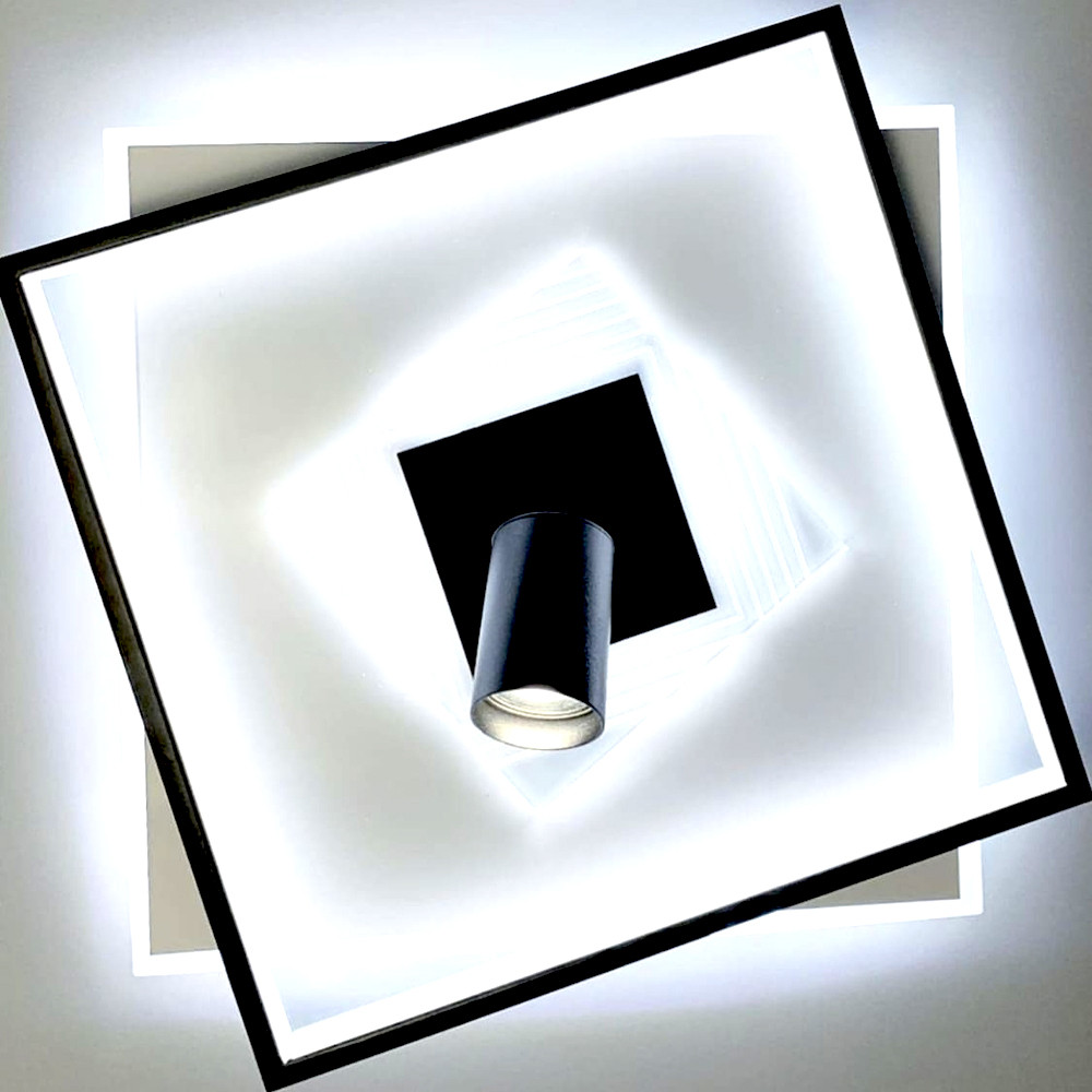 Квадрантний світлодіодний стельовий світильник X 088/500 з регульованим спотом для приміщень до 18 м², фото 1