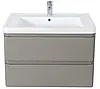 Тумба Акцент ЛЮКС (STONE-GREY-MATT) з умивальником Ваr 75 см консольні, фото 3