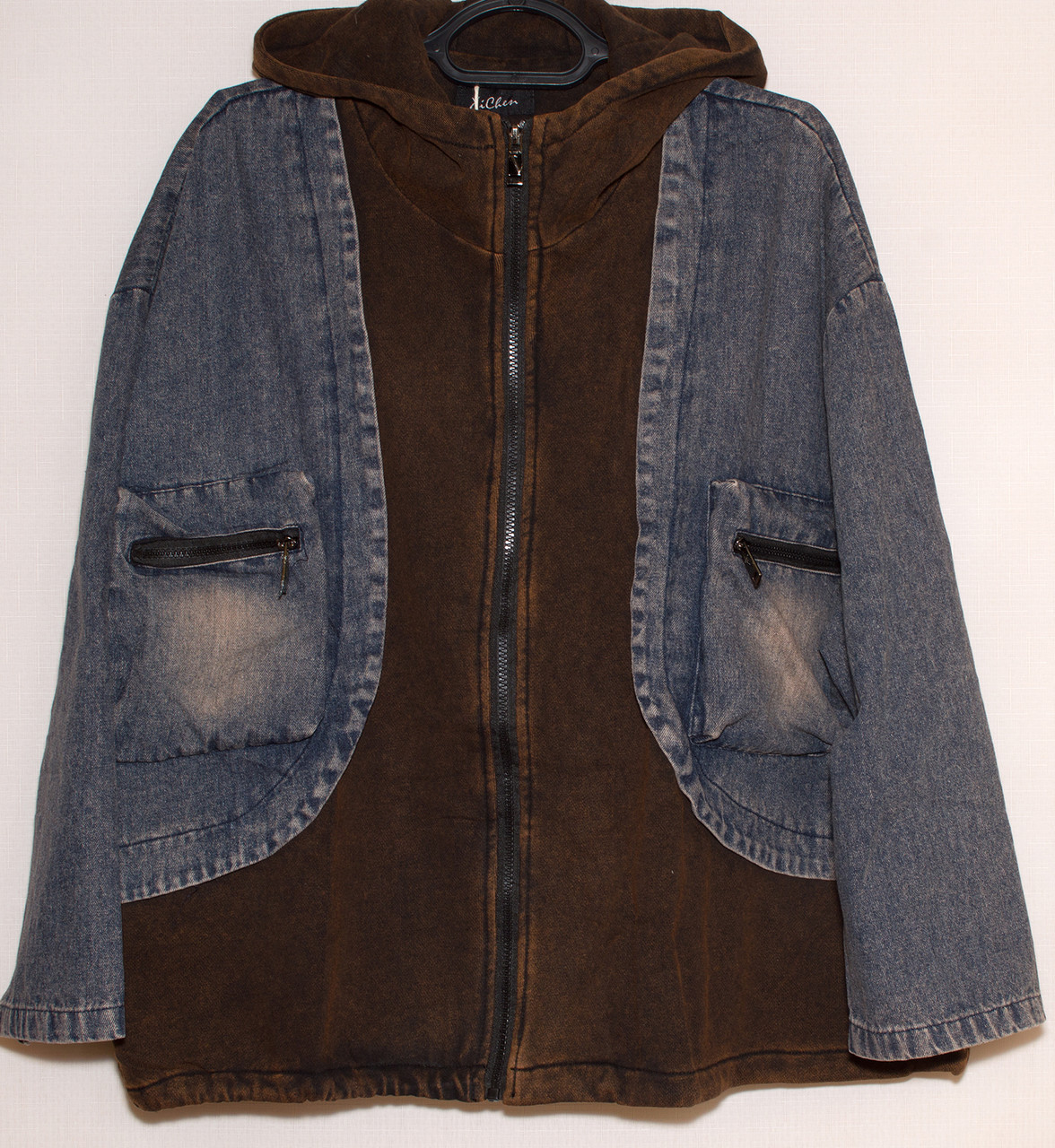 Джинсовий кардиган-кутрка oversized батал коттон