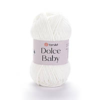 Yarnart DOLCE BABY (Дольче Бейбі) №745 молочний (Пряжа плюшева, нитки велюр для в'язання)
