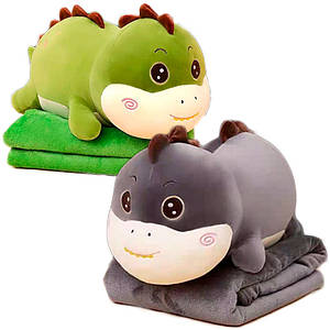 М'яка іграшка "Дракончик" | Плед-подушка Чорний