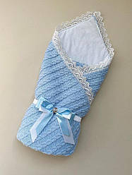 Конверт для новонародженого хлопчика весна, осінь Дует блакитний