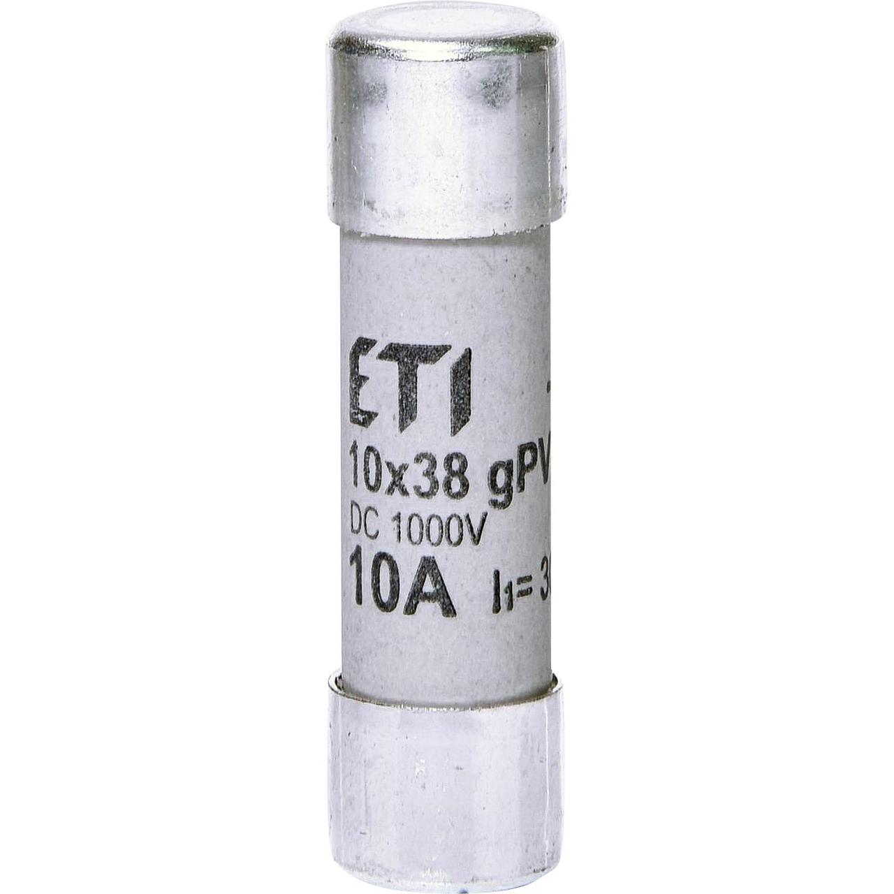 Запобіжник циліндричний ETI CH 10x38 gPV 10A 1000V DC 30kA (2625075)