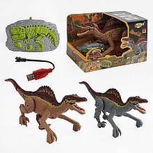 Робот динозавр на пульті керування NY 058 A, довжина 36 см, на акумуляторі, звук, світло, 2 кольори