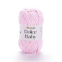 Yarnart DOLCE BABY (Дольче Бейбі) №750 рожевий (Пряжа плюшева, нитки велюр для в'язання)