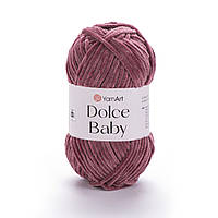 Yarnart DOLCE BABY (Дольче Бейбі) №751 суха роза (Пряжа плюшева, нитки велюр для в'язання)