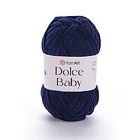 Yarnart DOLCE BABY (Дольче Бейбі) №756 синій (Пряжа плюшева, нитки велюр для в'язання)