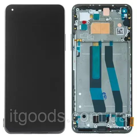 Дисплей (модуль) + сенсор з рамкою Xiaomi Mi11 Lite 4G | Mi11 Lite 5G | 11 Lite 5G NE (чорний, Original (PRC))