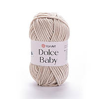 Yarnart DOLCE BABY (Дольче Бейбі) №771 світло-бежевий (Пряжа плюшева, нитки велюр для в'язання)