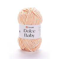 Yarnart DOLCE BABY (Дольче Бейбі) № 773 персик (Пряжа плюшева, нитки велюр для в'язання)