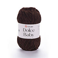 Yarnart DOLCE BABY (Дольче Бейбі) №775 коричневий (Пряжа плюшева, нитки велюр для в'язання)