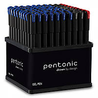 Ручка гелева LINC Pentonic 0,6 мм стенд 100 шт синій чорний червоний (420416), фото 2