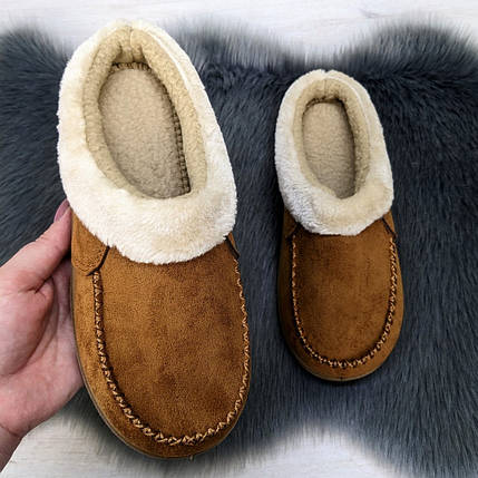 Капці жіночі домашні Dago Style теплі без задника рудого кольору 4525, фото 1