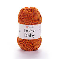 Yarnart DOLCE BABY (Дольче Бейбі) №778 теракот (Пряжа плюшева, нитки велюр для в'язання)