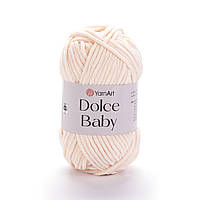 Yarnart DOLCE BABY (Дольче Бейбі) №779 ніжний персик (Пряжа плюшева, нитки велюр для в'язання)
