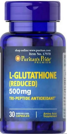 L-глутатіон Puritan's Pride L-Glutathione (Reduced) 500 mg (30 caps), фото 1