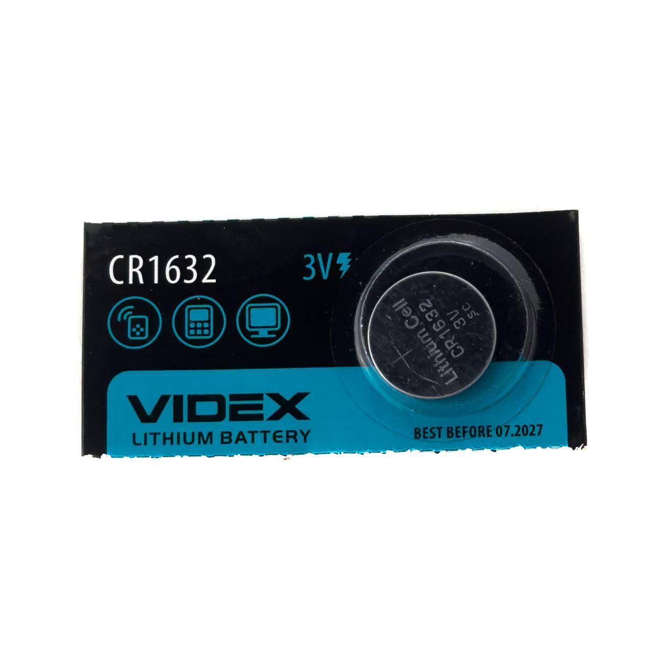 Батарейка кругла (таблетка) Videx CR1632 літієва, фото 1