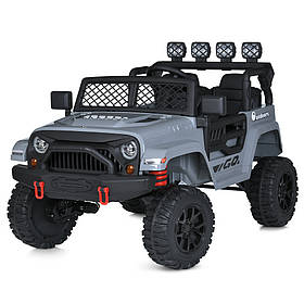 Електромобіль джип Баггі (4 мотори по 45W, 24V7AH, EVA, TF, пульт 2,4G) Bambi M 5995EBLR-11(24V) Сірий