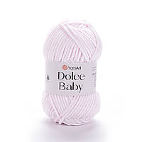Yarnart DOLCE BABY (Дольче Бейбі) № 781 ніжно-рожевий (Пряжа плюшева, нитки велюр для в'язання)