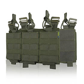 Зʼємна передня панель до плитоноски з підсумками під 3 магазини хакі