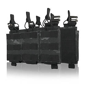 Зʼємна передня панель до плитоноски з підсумками під 3 магазини чорний мультикам