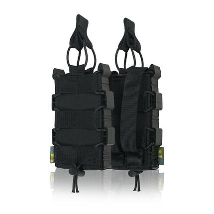 Жорсткий посилений тактичний підсумок Kiborg GU Single Mag Pouch Black, фото 1