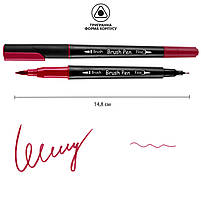 Маркер акварельний Brush Pen SW-06 вишневий двосторонній Santi (391006), фото 2