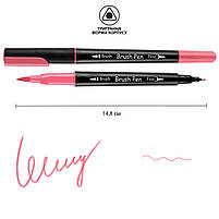 Маркер акварельний Brush Pen SW-10 вишнево-рожевий двосторонній Santi (391010), фото 2