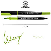 Маркер акварельний Brush Pen SW-18 салатовий двосторонній Santi (391018), фото 2