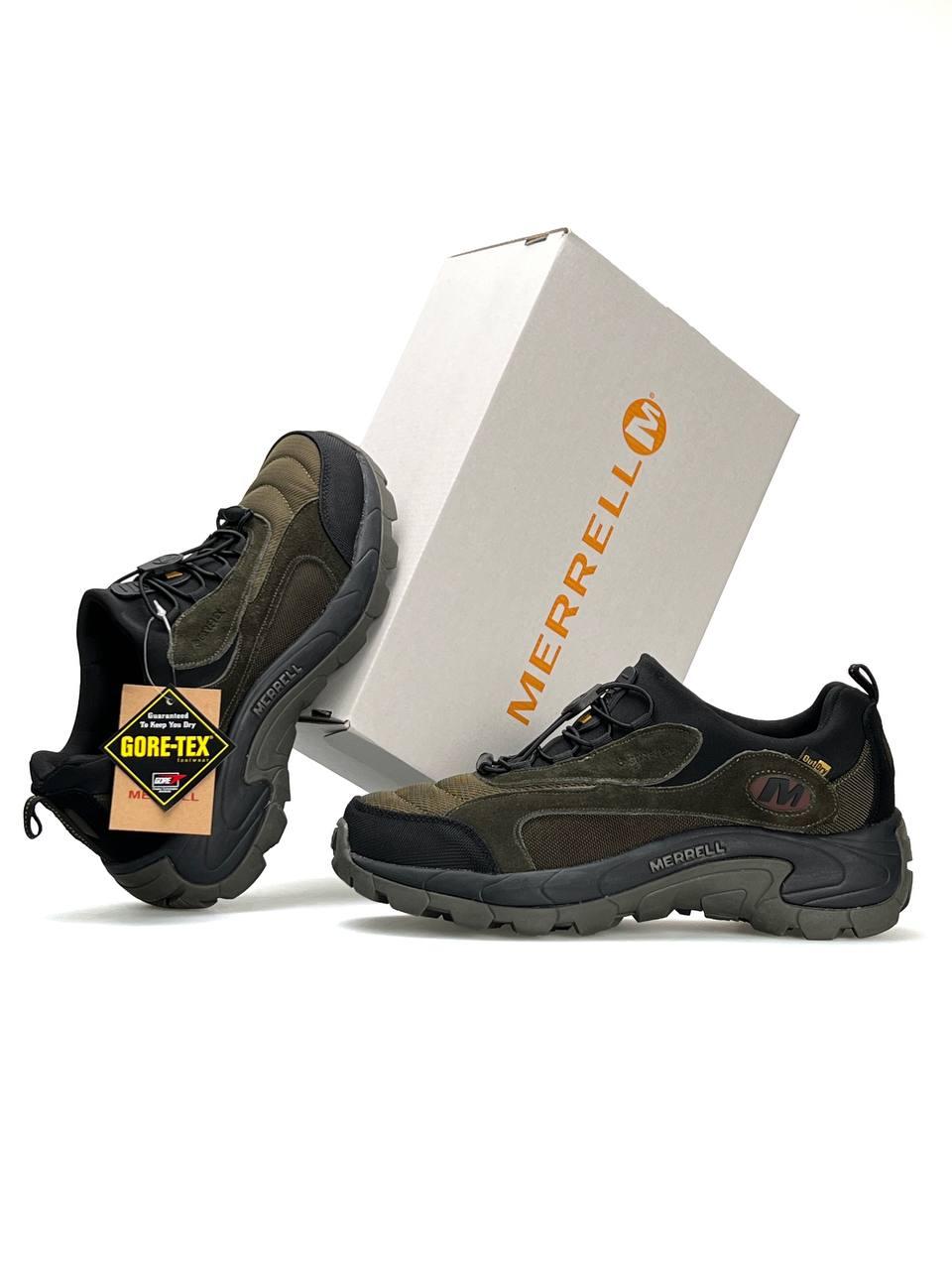 Чоловічі кросівки єврозима Merrell MOC EVO 1TRL X Khaki Black, Мерел водонепрон. тканина. хакі. Чоловіче взуття