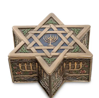 Оригінальна скринька "Зірка Давида" з полістоуну від італійського бренду Veronese, фото 1