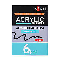Маркер акриловий SAC-03 помаранчевий 2 мм Santi (391032), фото 4