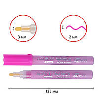 Маркер акриловий SAC-09 рожевий 2 мм Santi (391038), фото 2