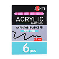 Маркер акриловий SAC-09 рожевий 2 мм Santi (391038), фото 4