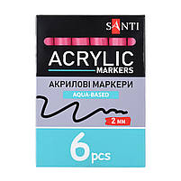 Маркер акриловий SAC-11 яскраво-рожевий 2 мм Santi (391040), фото 4