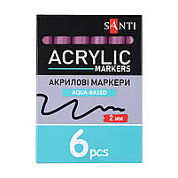 Маркер акриловий SAC-12 сливовий 2 мм Santi (391041), фото 4