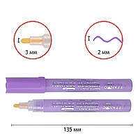 Маркер акриловий SAC-13 фіолетовий 2 мм Santi (391042), фото 2