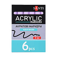 Маркер акриловий SAC-13 фіолетовий 2 мм Santi (391042), фото 4