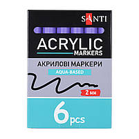 Маркер акриловий SAC-14 темно-фіолетовий 2 мм Santi (391043), фото 4