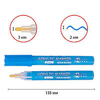 Маркер акриловий SAC-15 синій 2 мм Santi (391044), фото 2