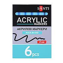 Маркер акриловий SAC-15 синій 2 мм Santi (391044), фото 4